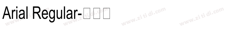 Arial Regular字体转换